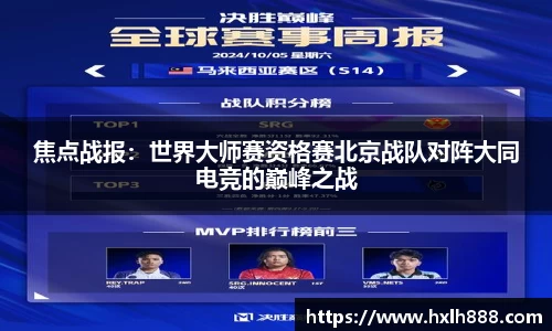 焦点战报：世界大师赛资格赛北京战队对阵大同电竞的巅峰之战